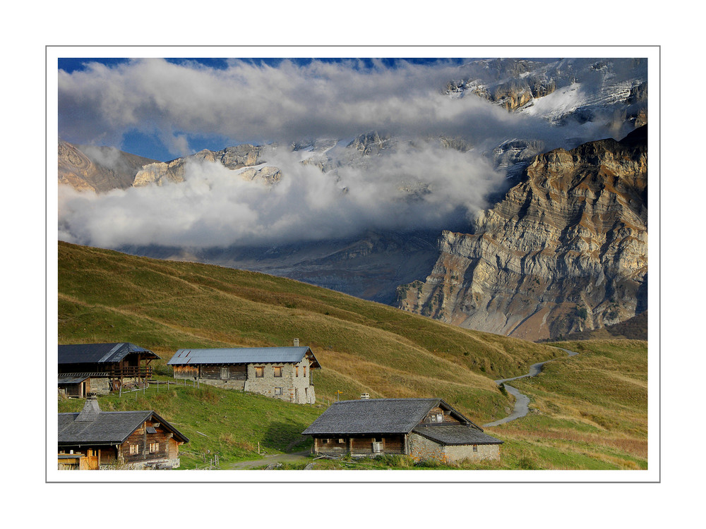 Abendstimmung am Col de la Croix, Westschweiz