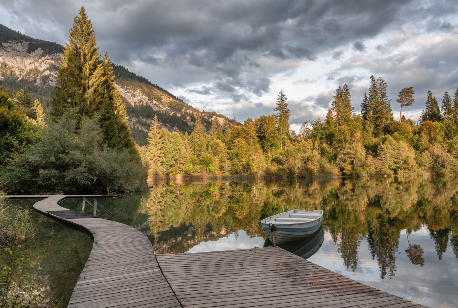 Abendstimmung am Crestasee