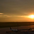 Abendstimmung am Flughafen Leipzig/Halle