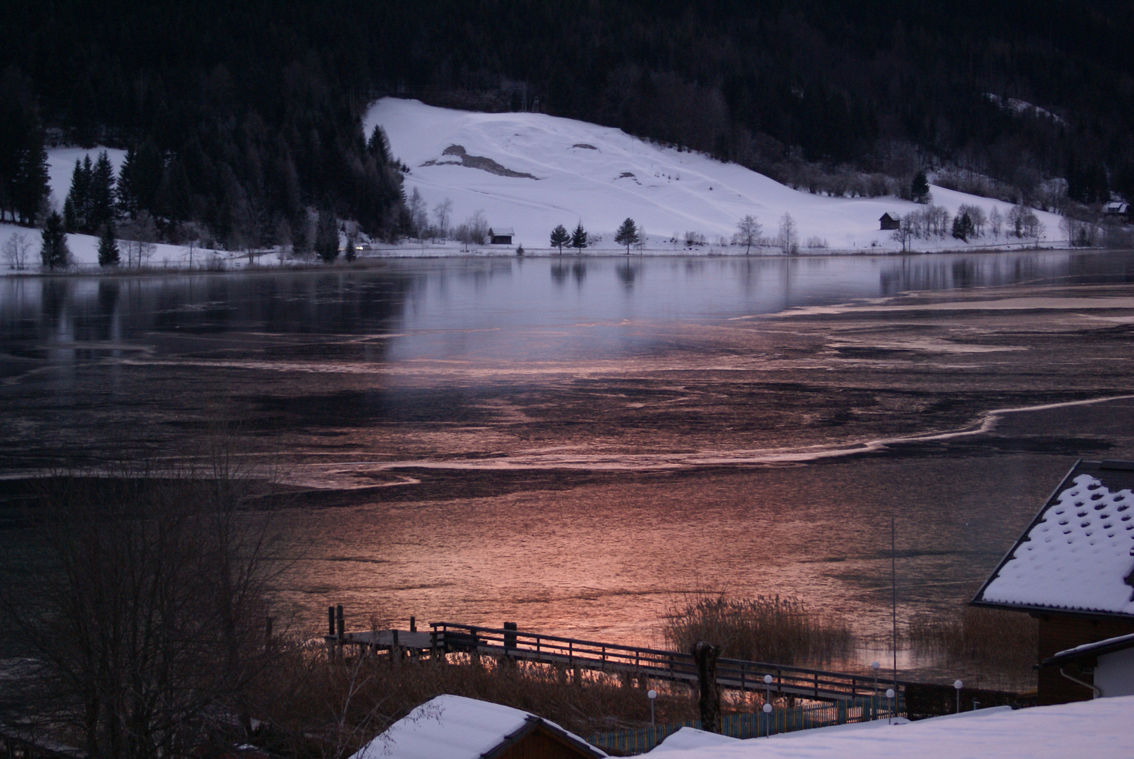 Abendstimmung am Glatteis