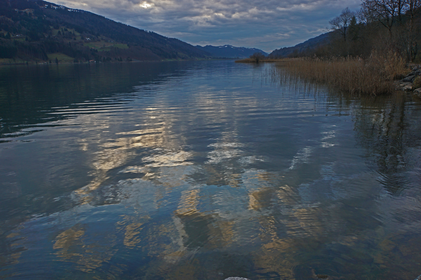 Abendstimmung am Großen Alpsee bei Immenstadt