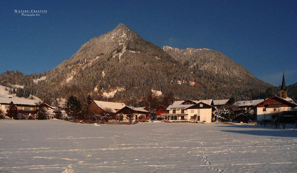 "Abendstimmung am Grünten in Burgberg"