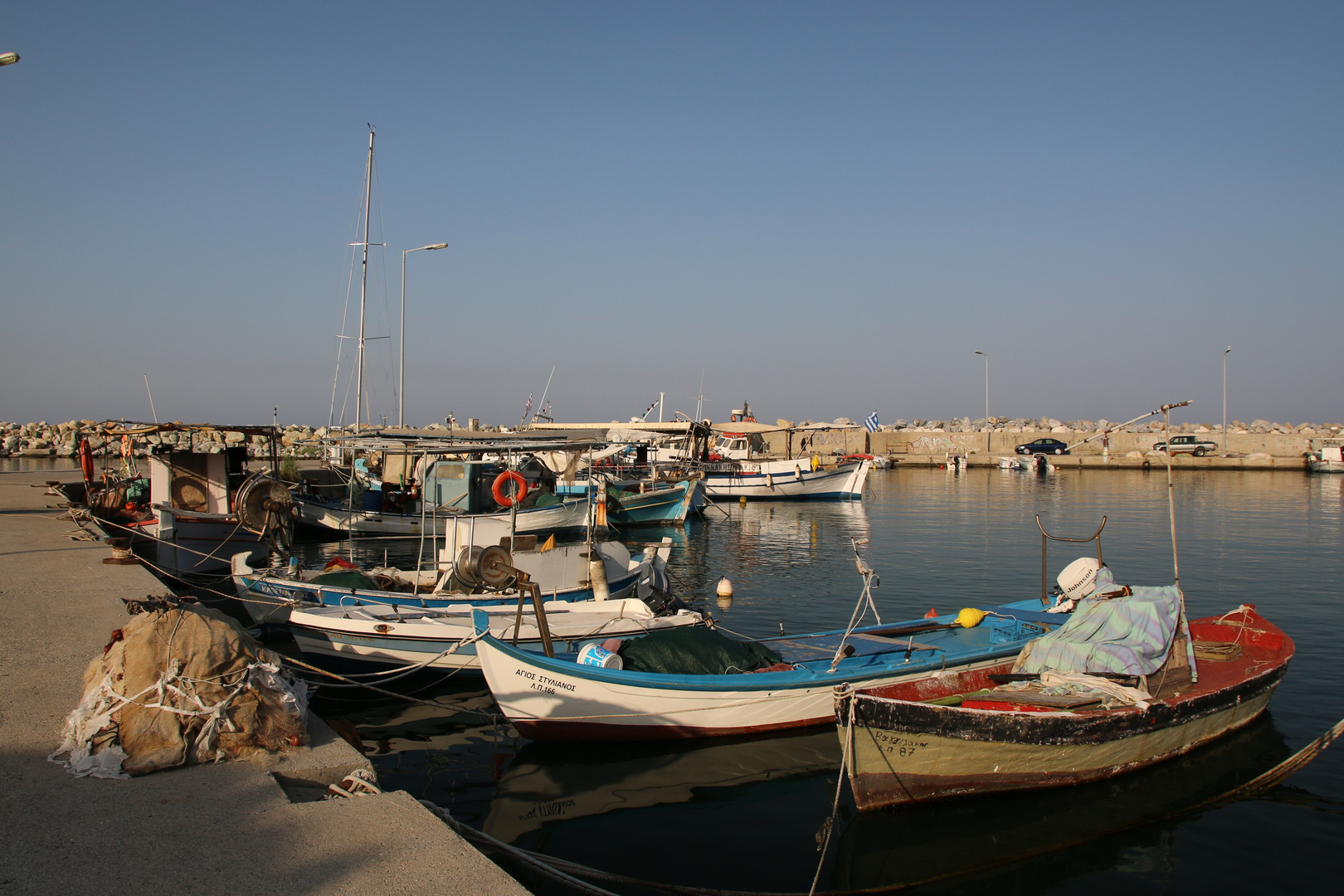 Abendstimmung am Hafen in Platamonas