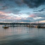 Abendstimmung am Hafen Iznang