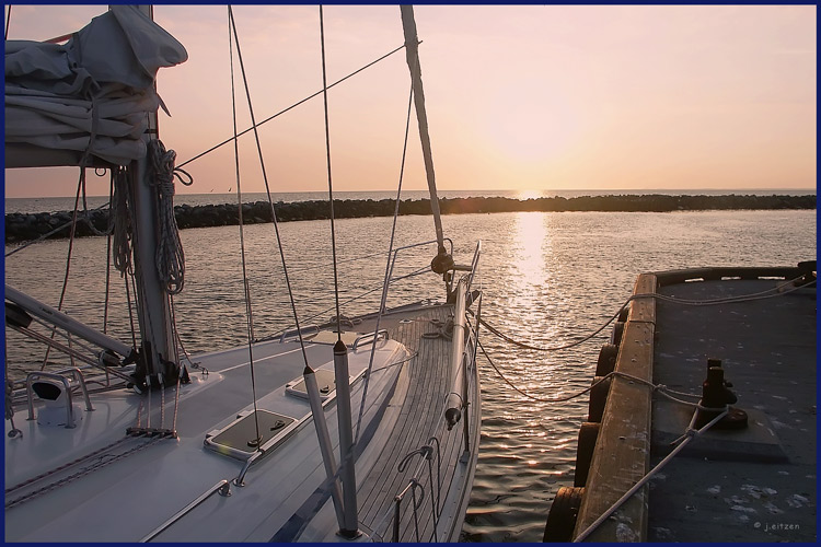 Abendstimmung am Hafen Langeland