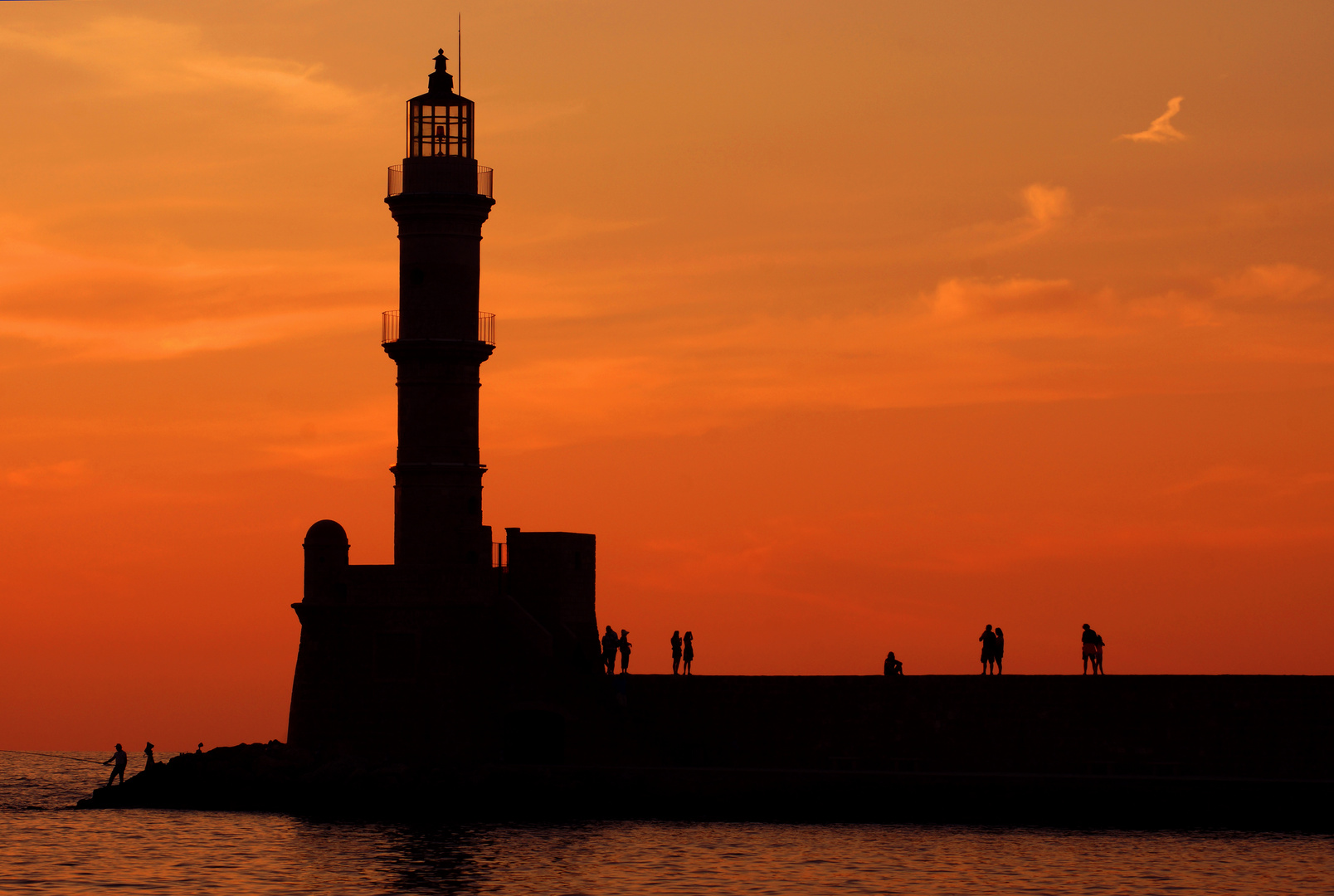 Abendstimmung am Hafen von Chania (Kreta)