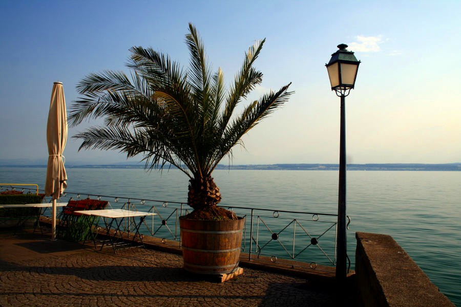 Abendstimmung am Hafen von Meersburg