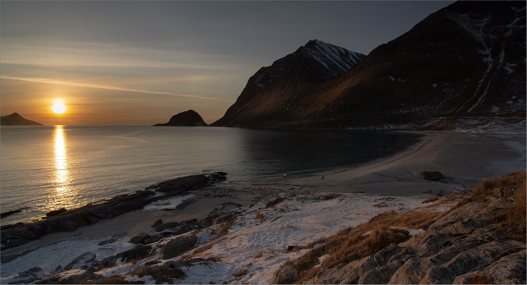 Abendstimmung am Haukland beach   . . .