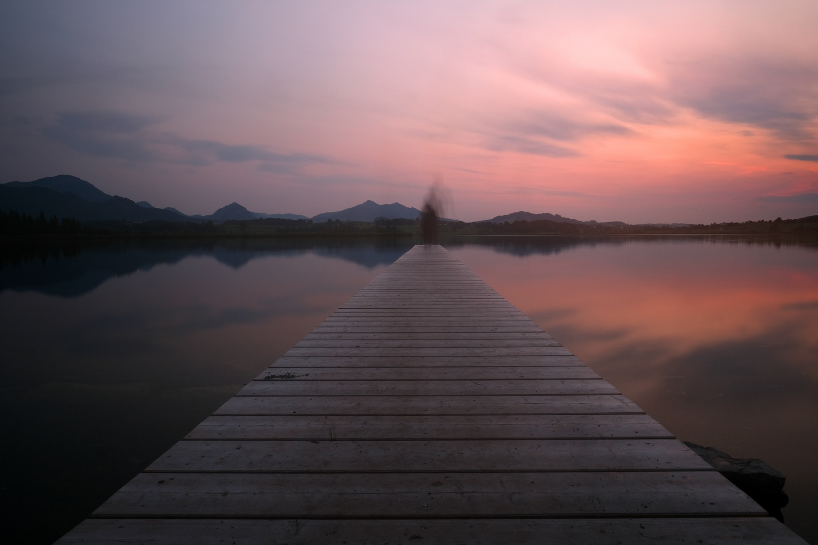 Abendstimmung am Hopfensee (Allgäu)