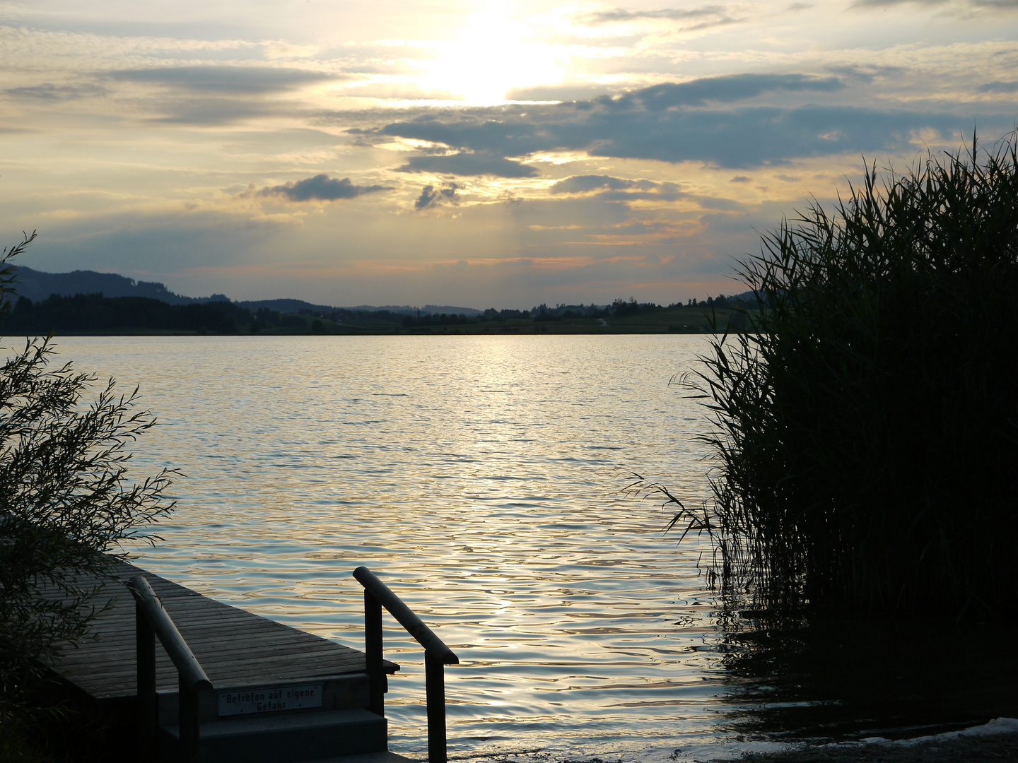 Abendstimmung am Hopfensee!