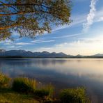 Abendstimmung am Hopfensee im Allgäu