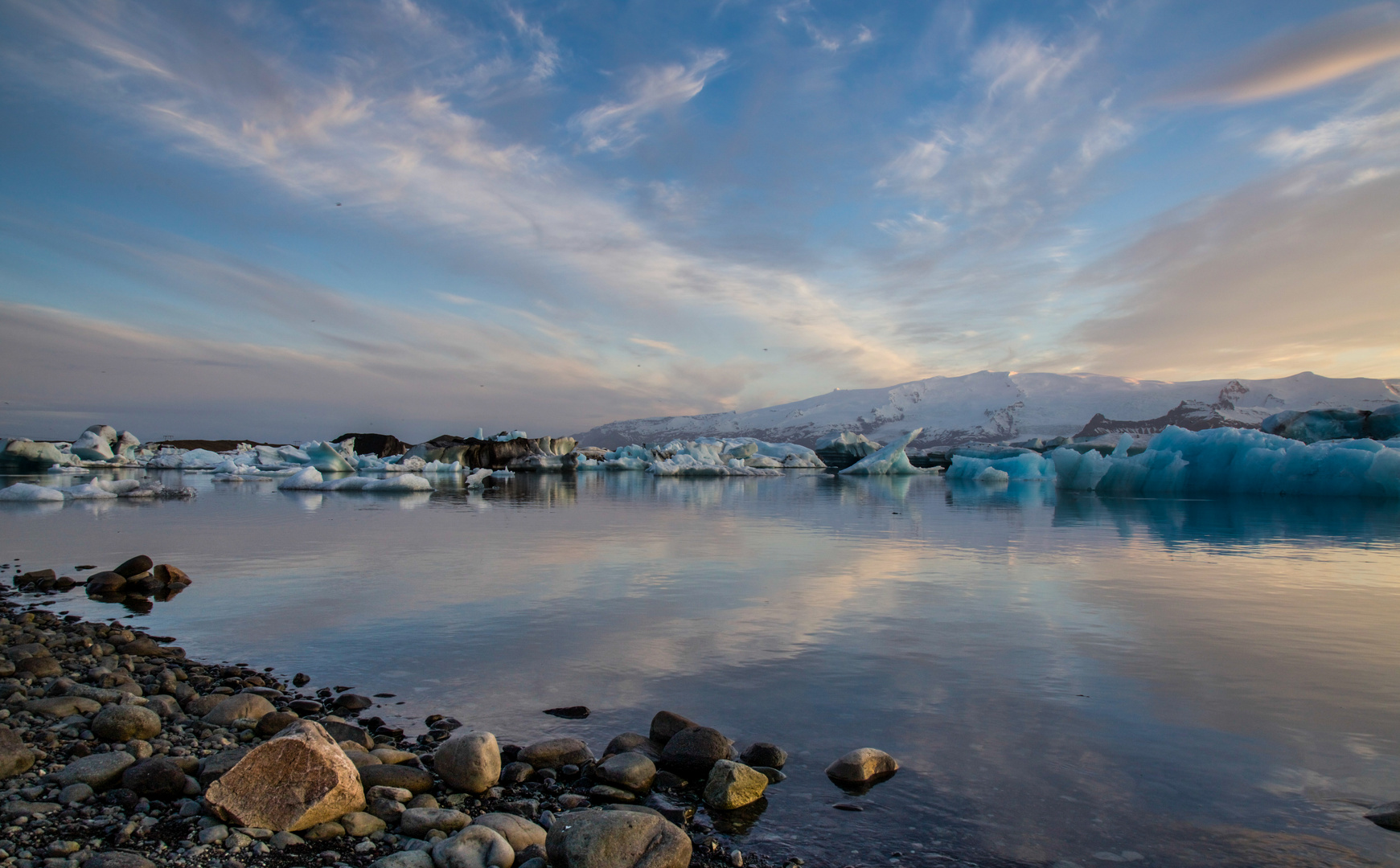 Abendstimmung am Jökulsárlón....