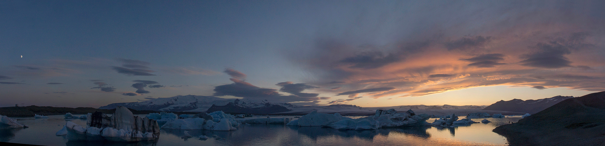 Abendstimmung am Jökulsarlon, Island