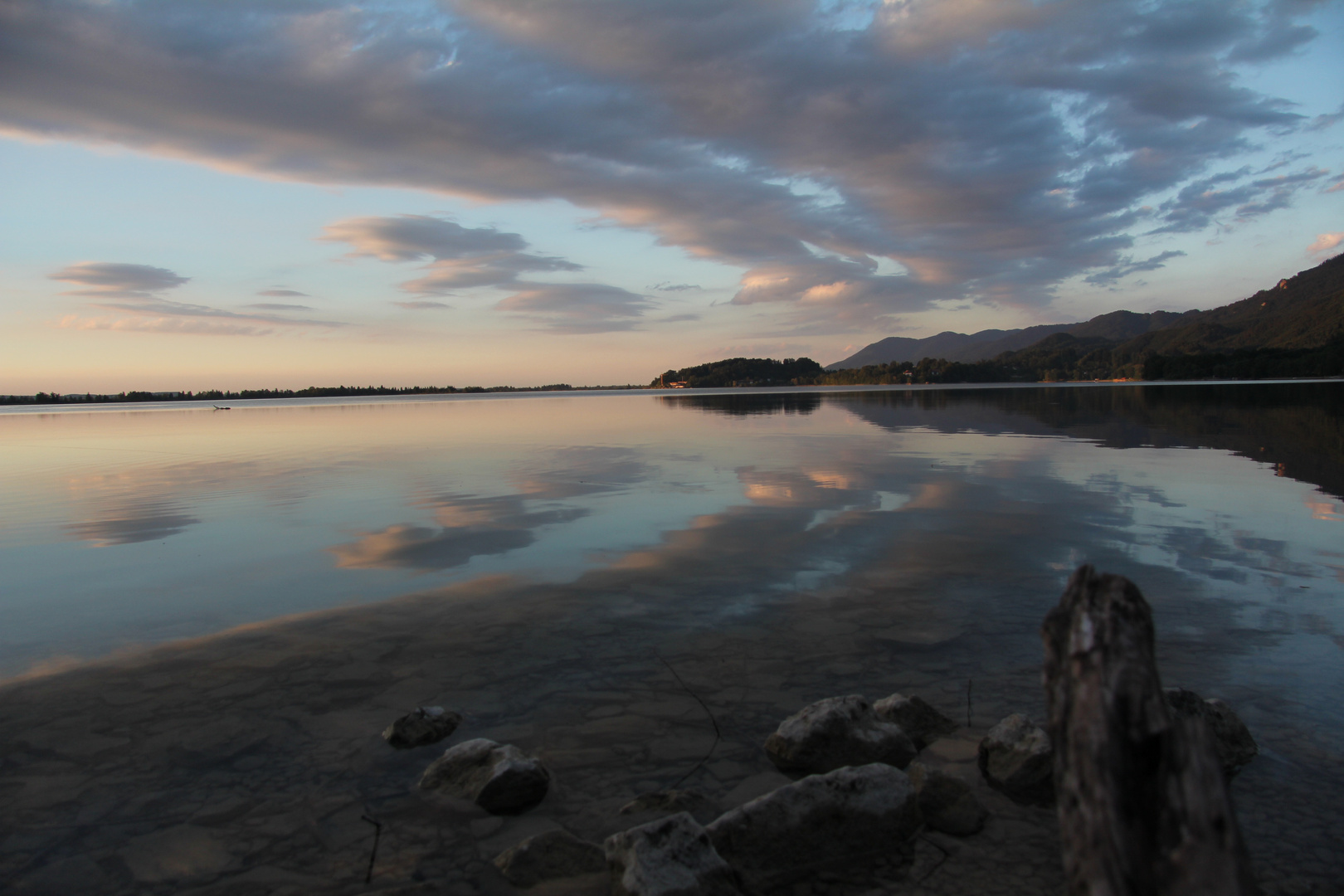 Abendstimmung am Kochelsee, Südseite