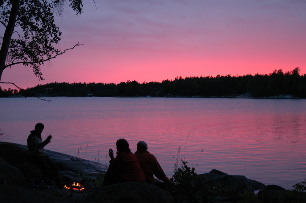 Abendstimmung am Lagerfeuer