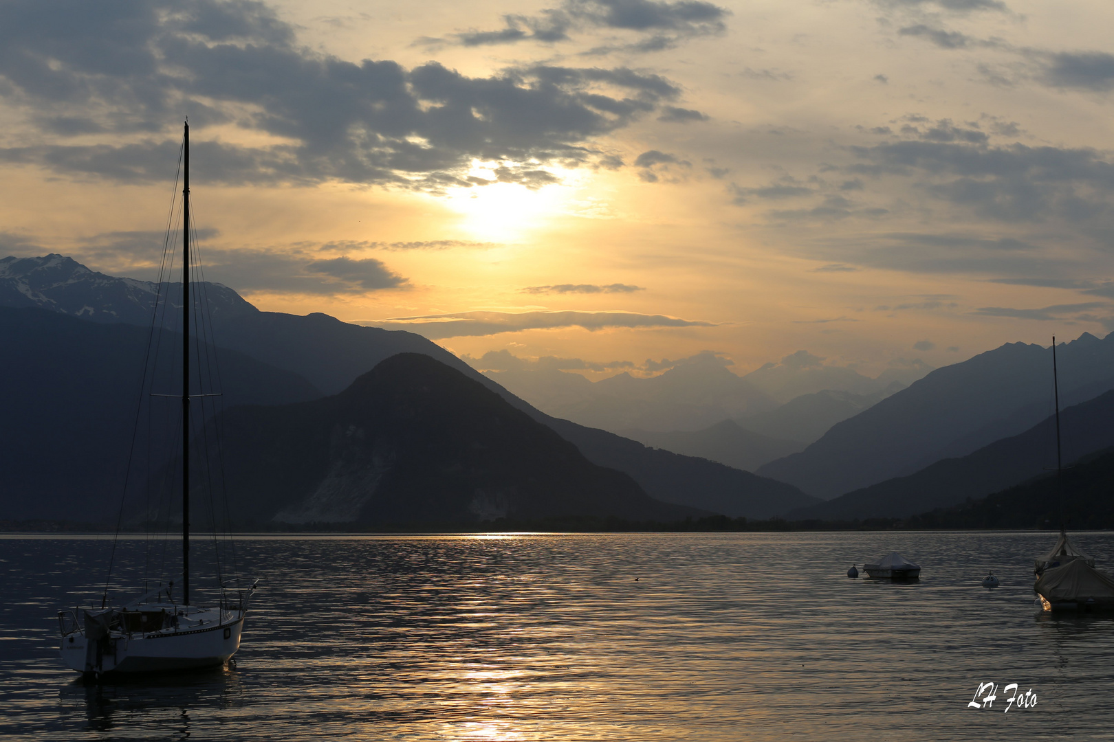 Abendstimmung am Lago Maggiore -1-