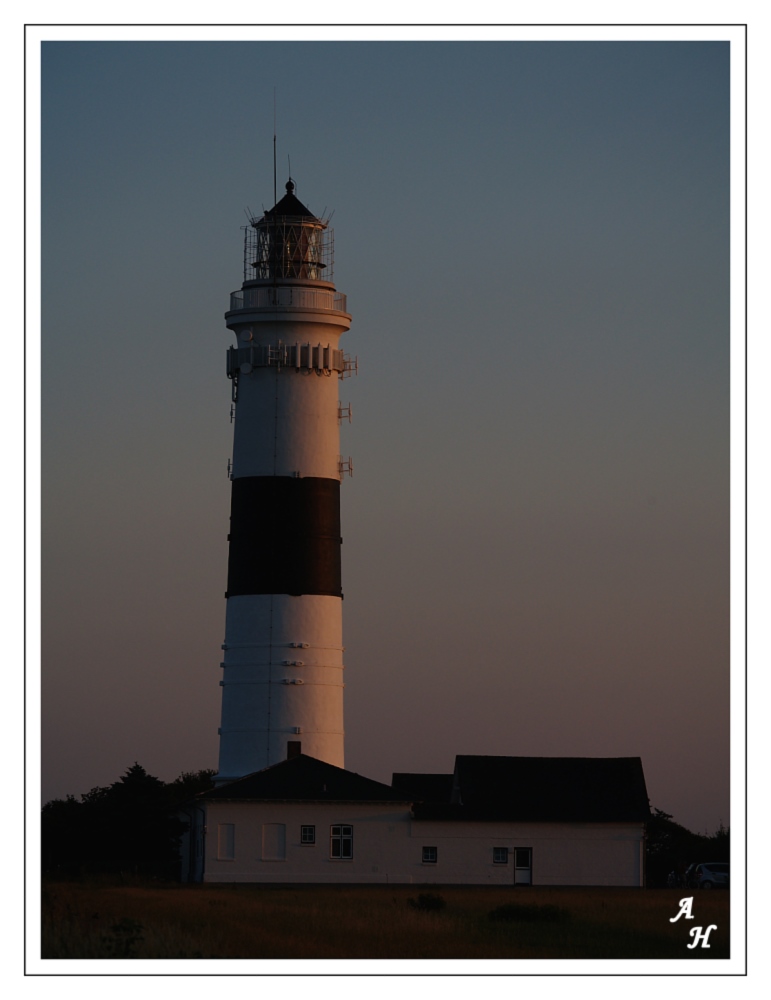 Abendstimmung am Leuchtturm Kampen ( erbaut 1855 )