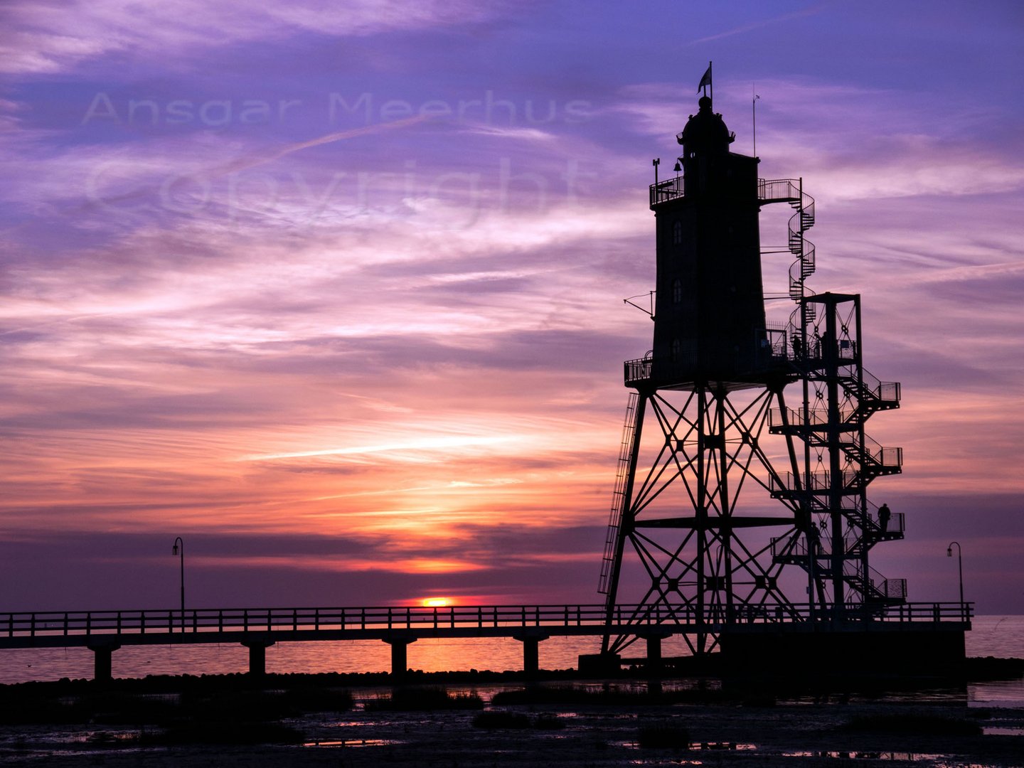 Abendstimmung am Leuchtturm -Obereversand-