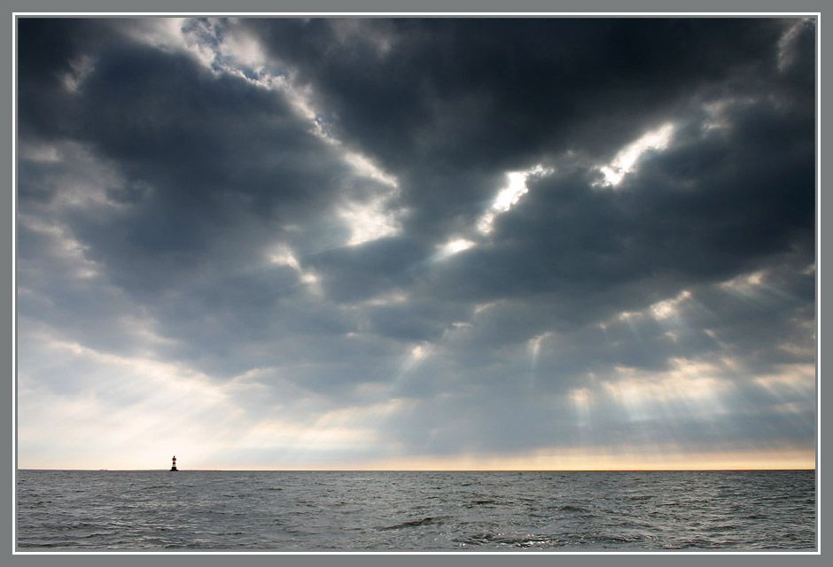 Abendstimmung am Leuchtturm Rote Sand