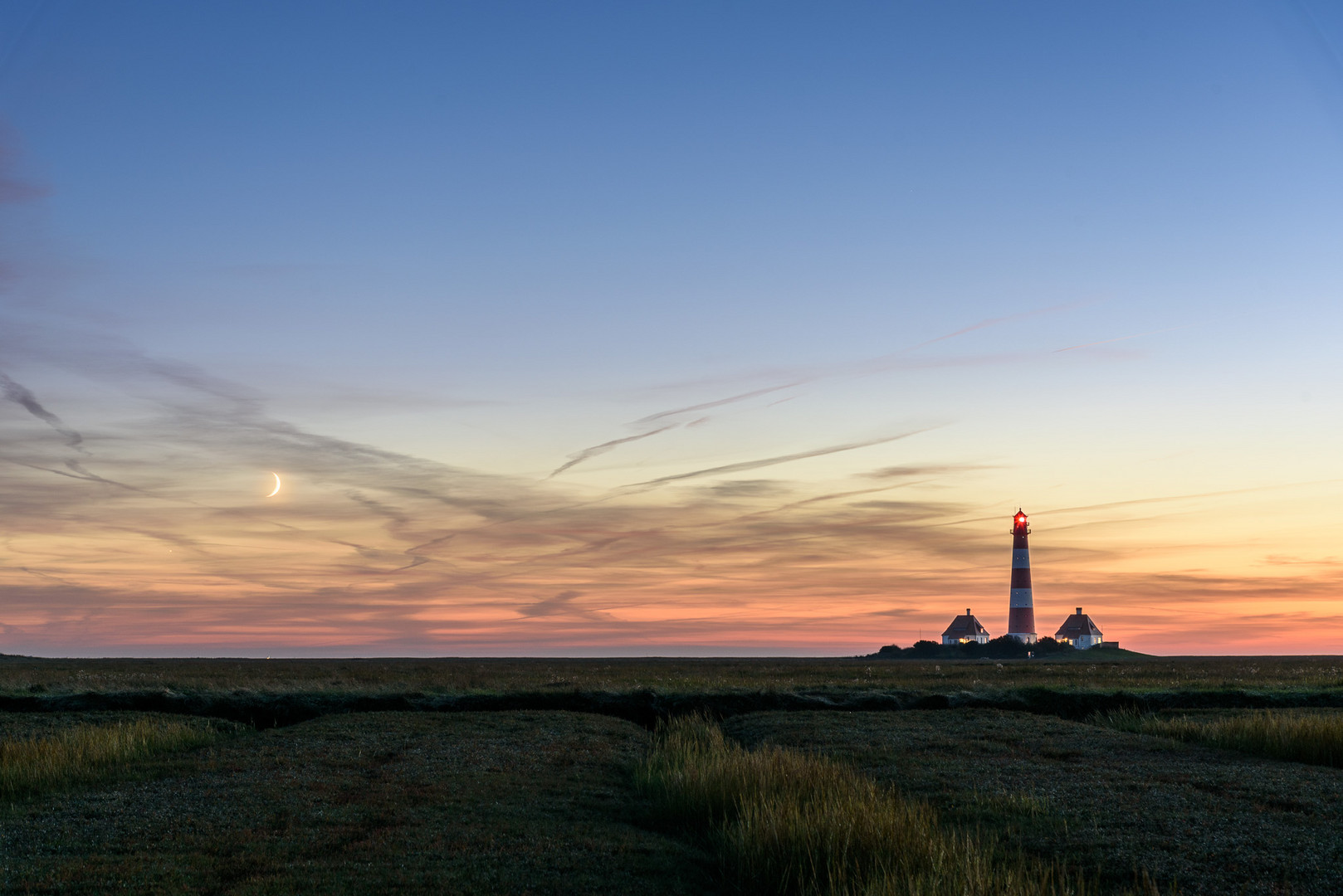 Abendstimmung am Leuchtturm Westerhever