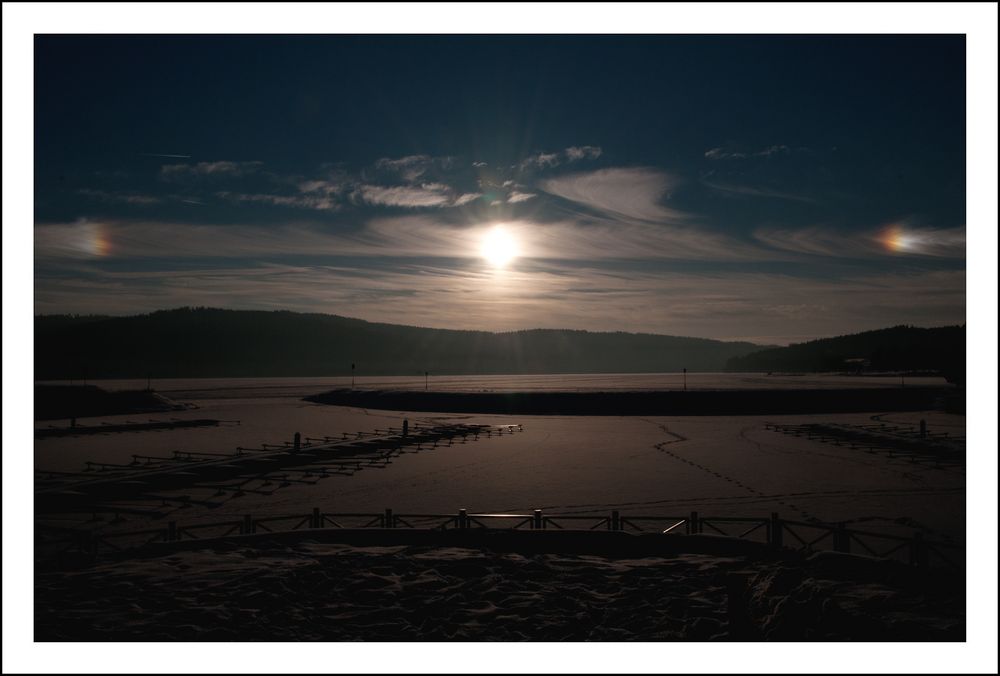 Abendstimmung am Lipno Stausee (Tschechien)