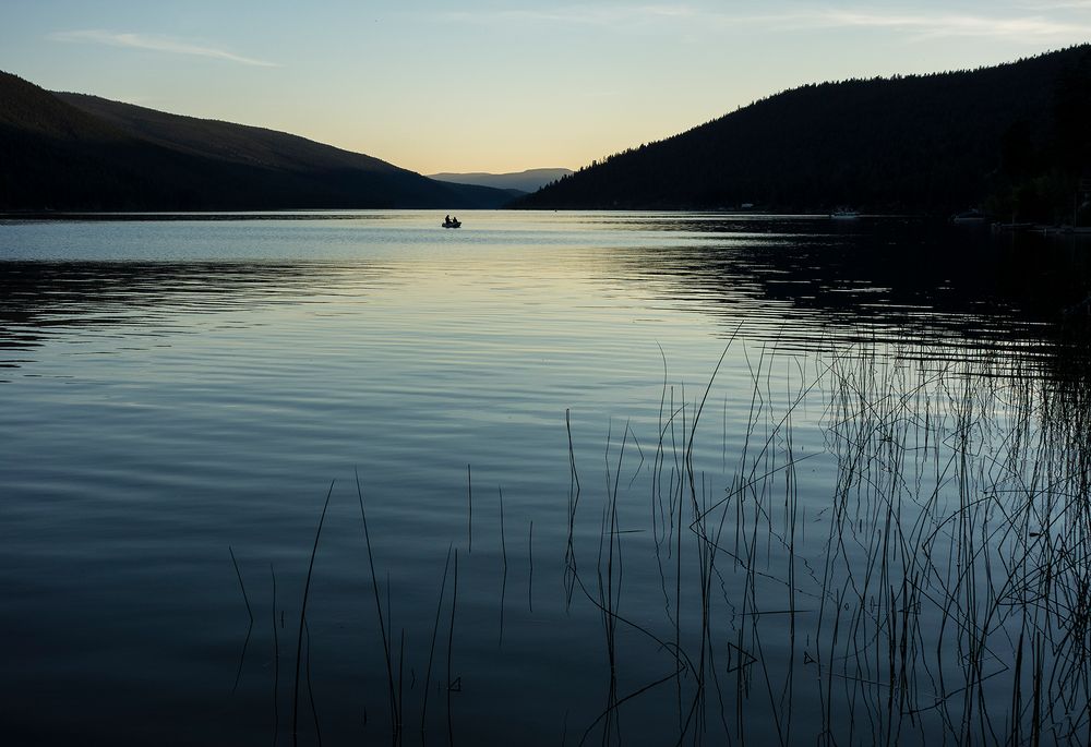 Abendstimmung am Loon Lake, British Columbia, Canada