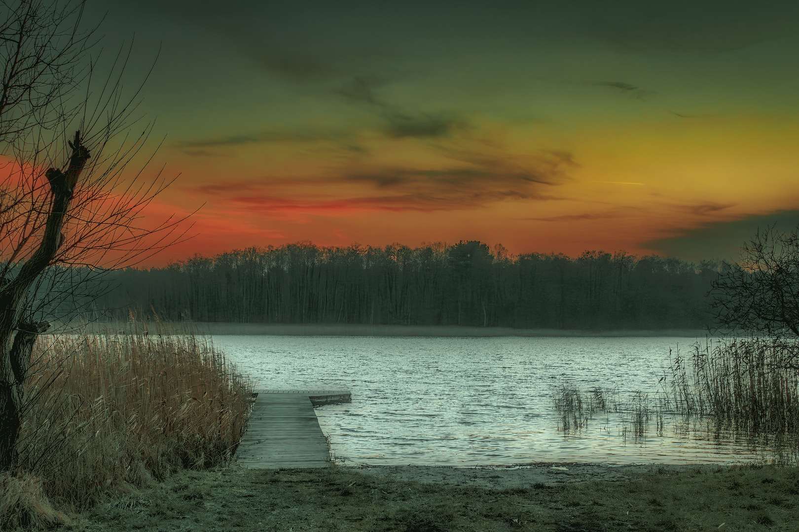 Abendstimmung am Lübbesee