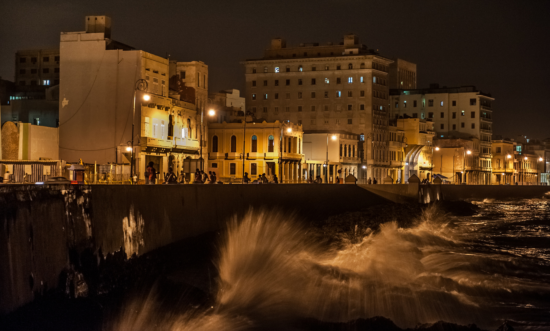 Abendstimmung am Malecon in Cuba, Havanna