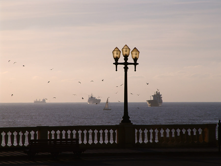 Abendstimmung am Meer in Porto