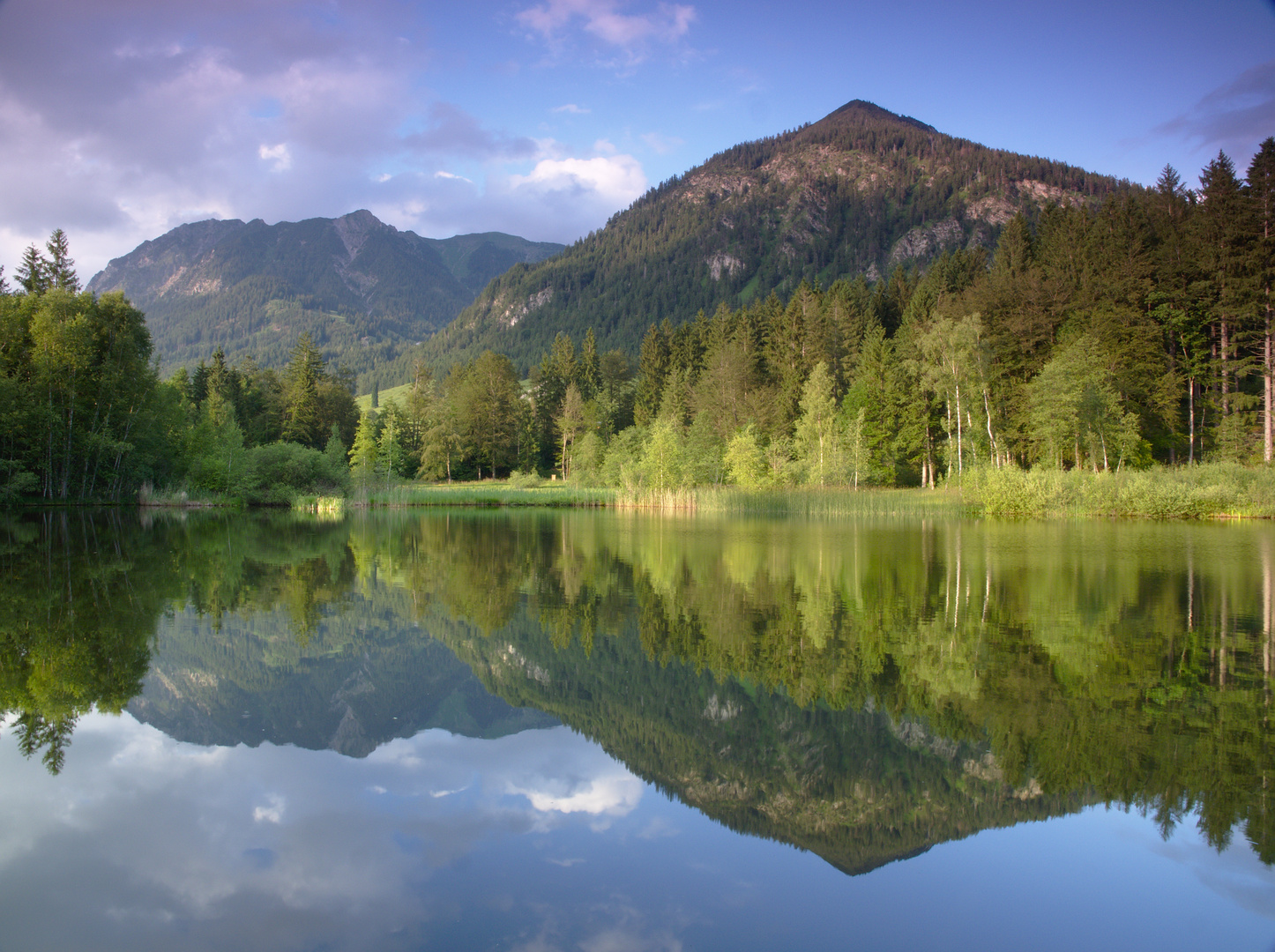 Abendstimmung am Moorweiher in Oberstdorf