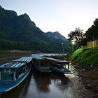 Abendstimmung am nam Ou river in Nong Khiaw