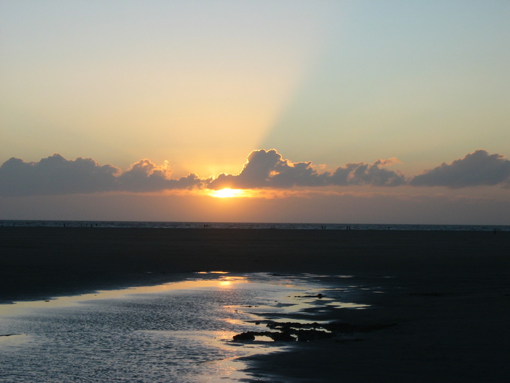 Abendstimmung am Nordseestrand