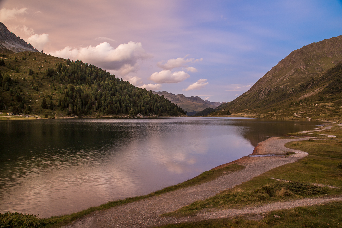 Abendstimmung am Obersee, Staller Sattel, Österreich