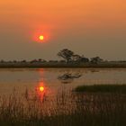 Abendstimmung am Okavango
