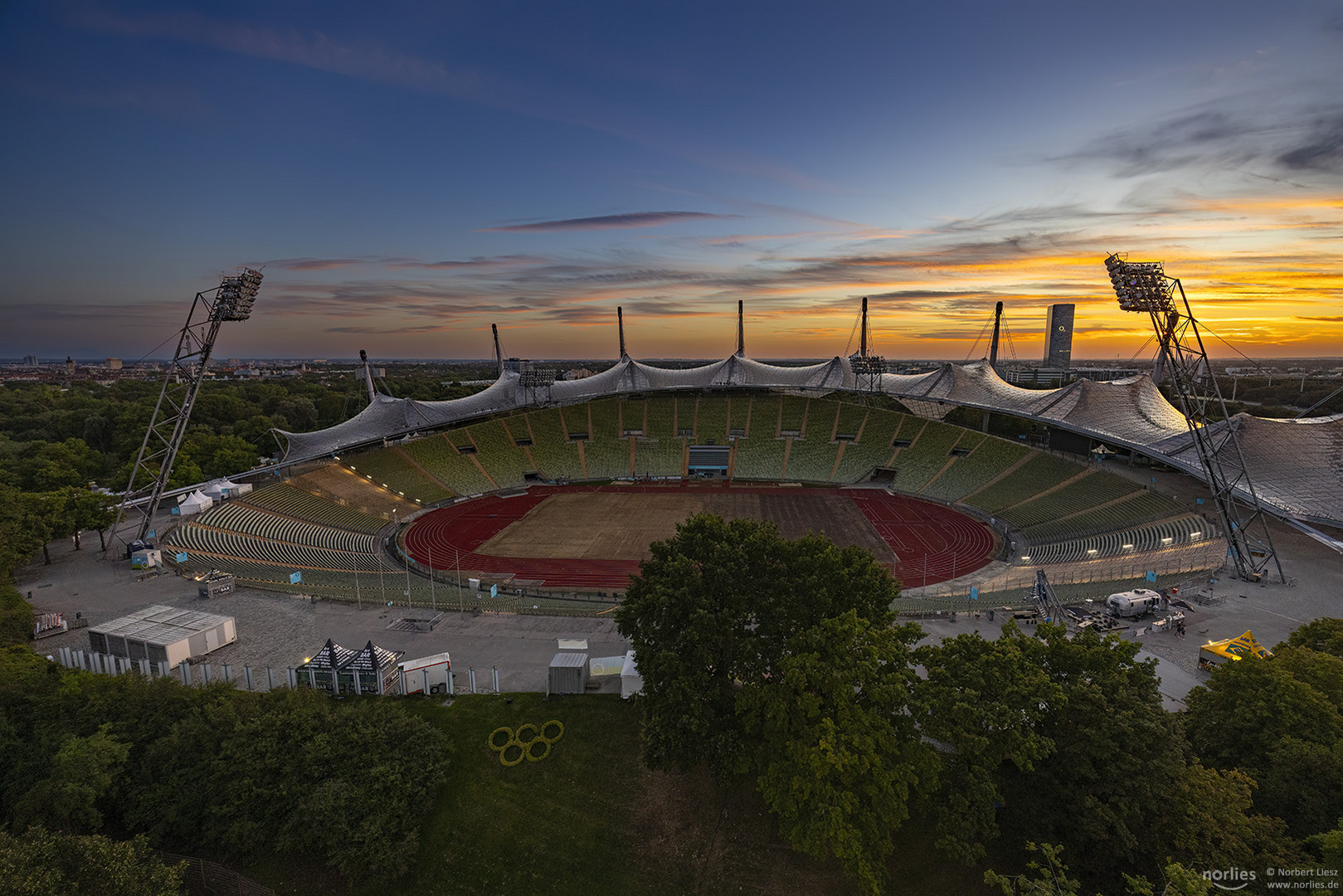 Abendstimmung am Olympiastadion München