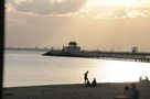 Abendstimmung am Peer / Melbourne von Irène Bätscher 