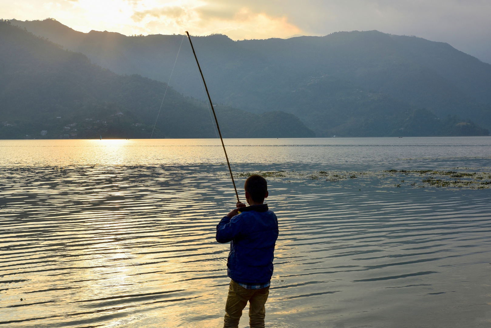 Abendstimmung am Phewa-See 02