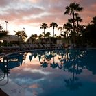 Abendstimmung am Pool