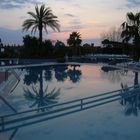 Abendstimmung am Pool