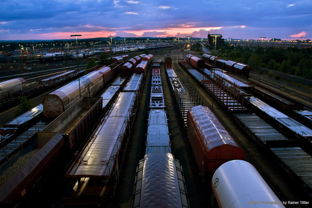 Abendstimmung am Rangierbahnhof in Maschen