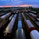 Abendstimmung am Rangierbahnhof in Maschen