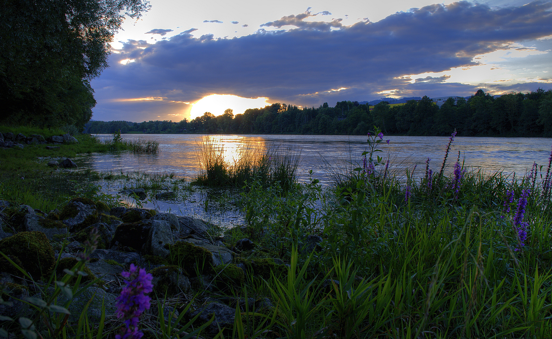 Abendstimmung am Rhein