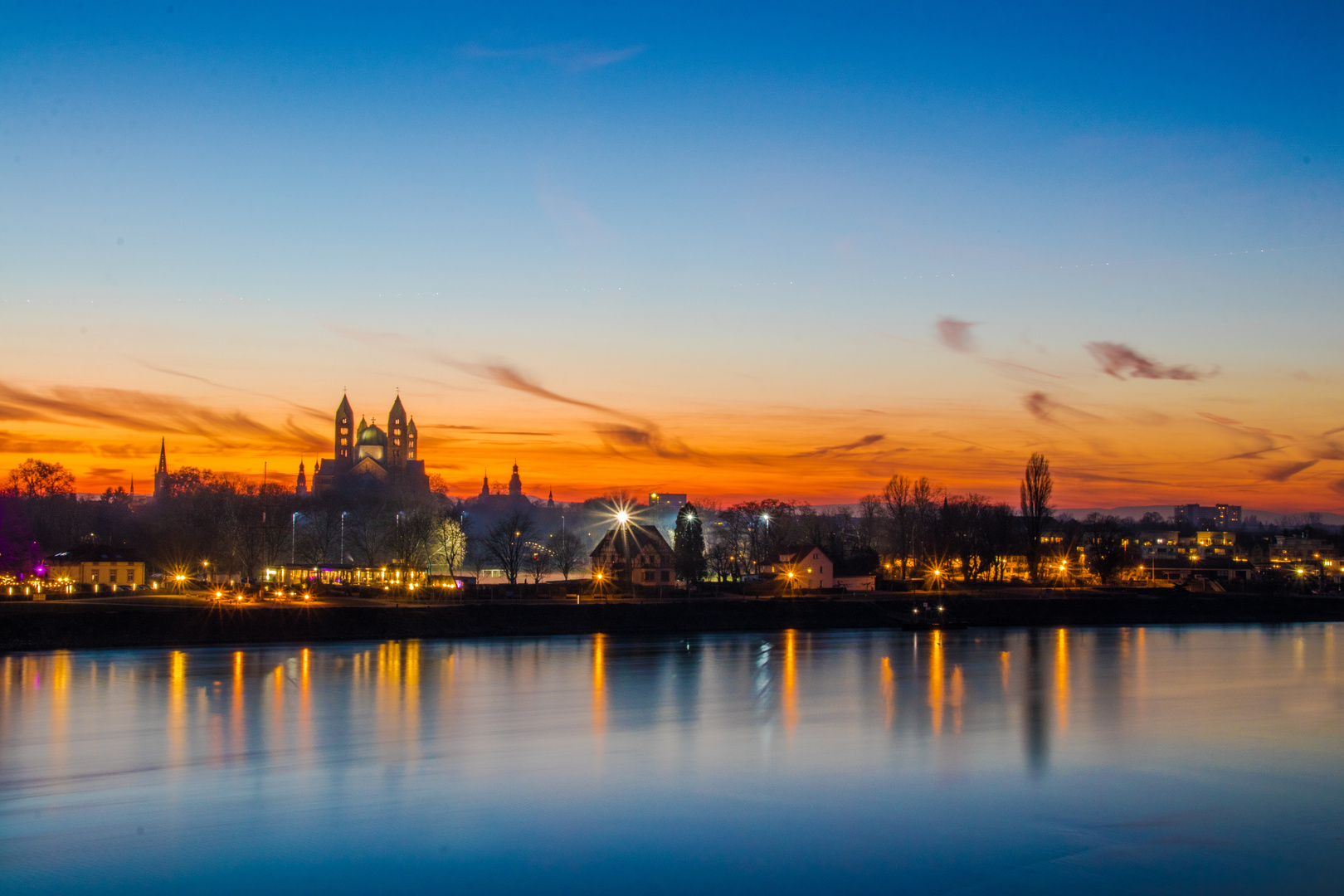 Abendstimmung am Rhein