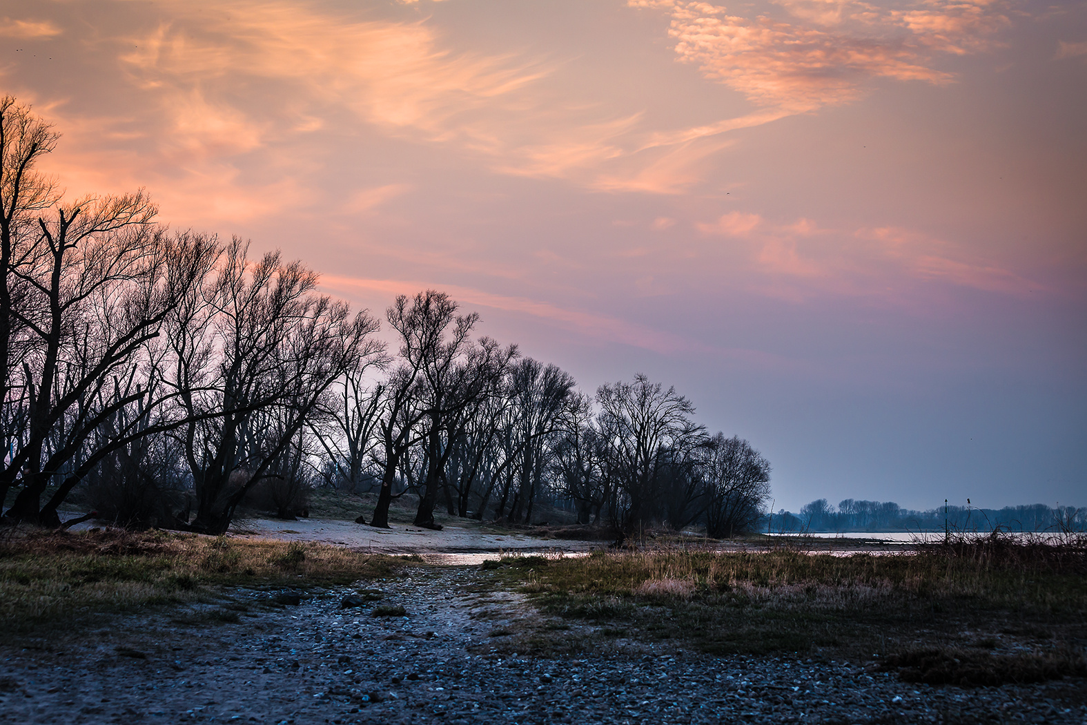 Abendstimmung am Rhein.