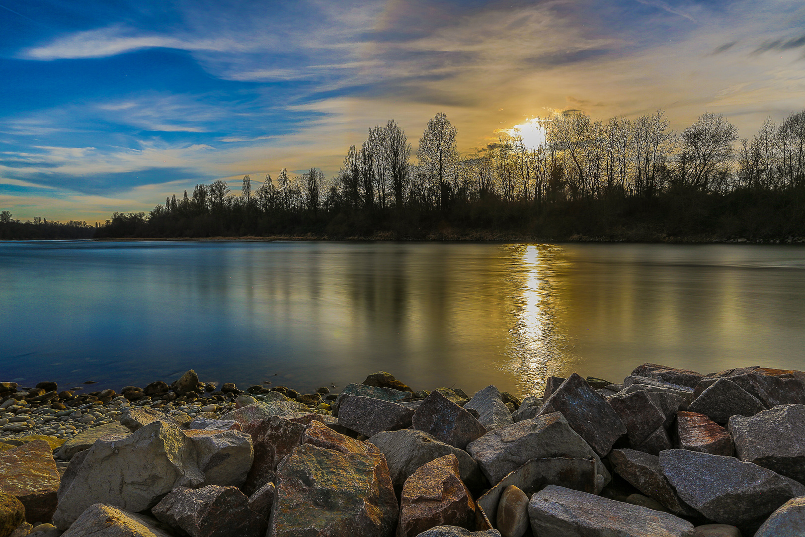 Abendstimmung am Rhein