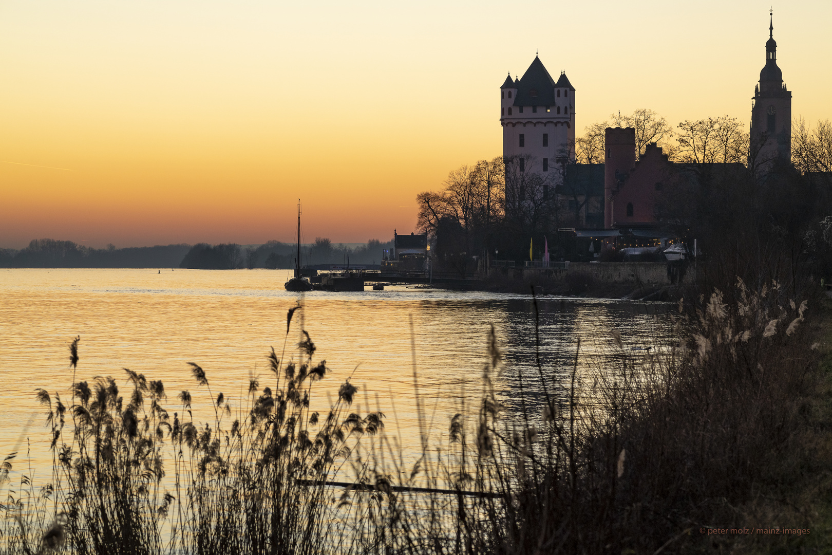 Abendstimmung am Rhein bei Eltville | Rheingau, Hessen