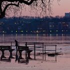 Abendstimmung am Rhein bei Mainz / Januar 2011