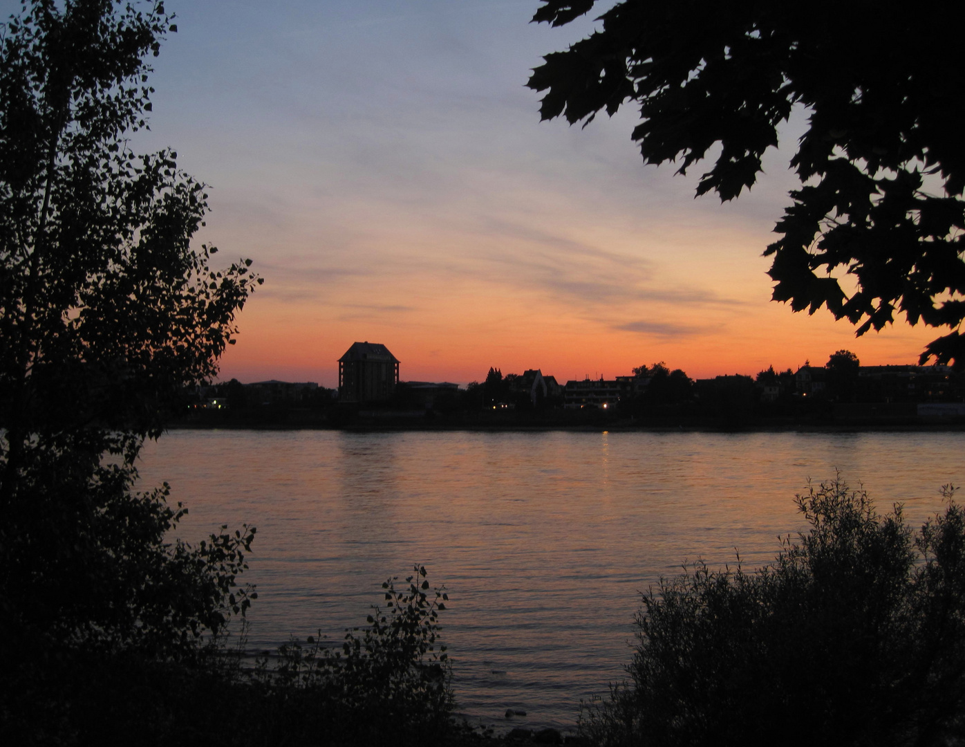 Abendstimmung am Rhein bei Zündorf