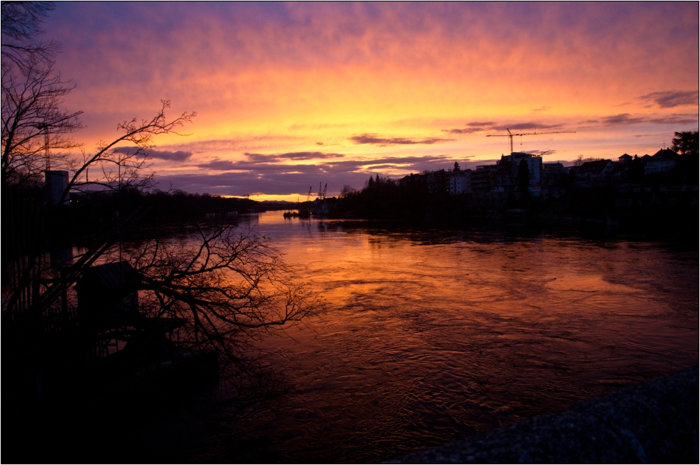 Abendstimmung am Rhein