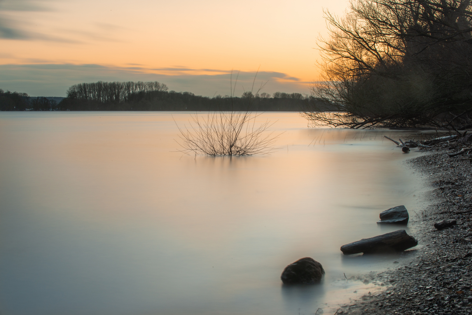 Abendstimmung am Rhein